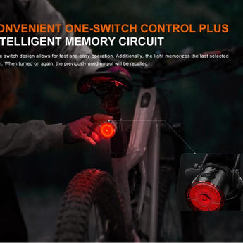 Fenix BC06R USB-C Rechargeable LED Bike Tail Light - 90 Lumens - Uses Built-in 560mAh Li-ion Battery Pack