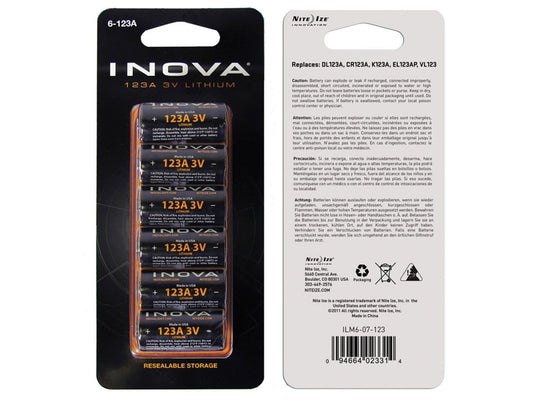 CR123a Batteries - 6 Pack