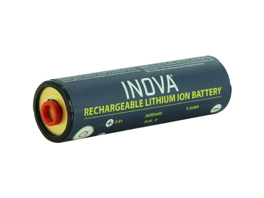 Inova RUB-BO 18650 2600mAh 3.6V Protected Lithium Ion (Li-Ion) Flat Top Battery for X3R, T3R, T4 & T4R Lights - Bulk