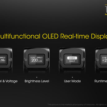 Nitecore TUP Information Slide - Multifunctional OLED Real-time Display