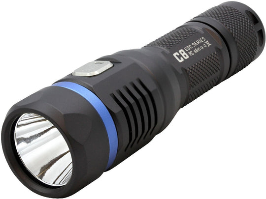 JETBeam C8 Pro Rechargeable Outdoor Flashlight - SST-40 N4 BC LED - 1200 Lumens - Includes 1 x 18650 or Uses 2 x CR123A