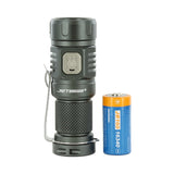 JETBeam E20R Rechargeable EDC LED Flashlight - SST40 N4 BC LED - 990 Lumens - Uses 1 x RCR123A (included) or 1 x CR123A