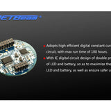 JETBeam E20R Rechargeable EDC LED Flashlight - SST40 N4 BC LED - 990 Lumens - Uses 1 x RCR123A (included) or 1 x CR123A