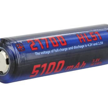 JETBEAM HL51 21700 AT AN ANGLE POSITIVE TERMINAL SHOWING