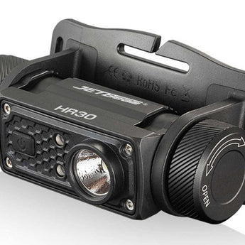 JETBeam HR30 USB-C Rechargeable Headlamp - SST40 N5 White LED with 2 x Red LEDs - 950 Lumens - Uses 1 x 18650 (Included) or 1 x Unprotected 20700 or 2 x CR123As