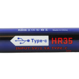 JETBeam HR35 18650 3500mAh 3.7V Protected Lithium Ion (Li-ion) Button Top Battery with Built-in USB-C Charging Port