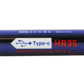 JETBeam HR35 18650 3500mAh 3.7V Protected Lithium Ion (Li-ion) Button Top Battery with Built-in USB-C Charging Port