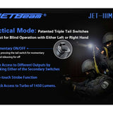 JETBeam IIIM Pro 2017 Version Tactical Flashlight - CREE XHP35 E2 LED - 1450 Lumens - Uses 1 x 18650 (Included) or 2 x CR123A