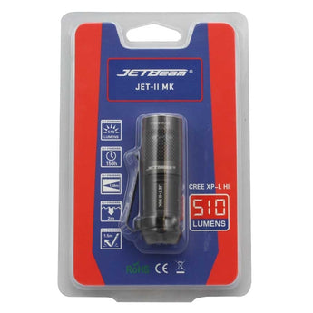 JETBeam JET-II MK Everyday Carry Flashlight - CREE XP-L HI LED - 510 Lumens - Uses 1 x 16340 or 1 x CR123A