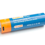 JETBeam JR51 21700 5100mAh 3.7V Protected High-Drain Lithium Ion (Li-ion) Button Top Battery with Built-In Micro USB Charging Port