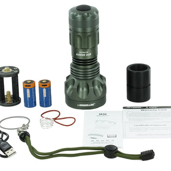 JETBeam M30 LED Flashlight - Luminus SST70 - 3000 Lumens - Includes 2 x USB-C Rechargeable 18350