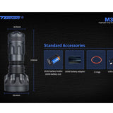 JETBeam M30 LED Flashlight - Luminus SST70 - 3000 Lumens - Includes 2 x USB-C Rechargeable 18350