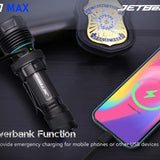 JETBeam M37 Max USB-C Rechargeable LED Flashlight - 5000 Lumens - CREE XHP70.3 HI - Includes 1 x 21700