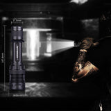 JETBeam M37 Pro USB-C Rechargeable LED Flashlight - CREE XHP50.3 - 3700 Lumens - Includes 1 x 21700 - Military Grey or Military Green