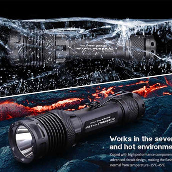 JETBeam M37 Pro USB-C Rechargeable LED Flashlight - CREE XHP50.3 - 3700 Lumens - Includes 1 x 21700 - Military Grey or Military Green