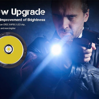 JETBeam M37 Pro USB-C Rechargeable LED Flashlight - CREE XHP50.3 - 3700 Lumens - Includes 1 x 21700 - Military Grey or Military Green