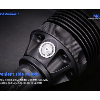 JetBeam M64 USB-C Rechargeable LED Search Light - Luminus SBT-90 - 6800 Lumens - Includes 2 x 21700