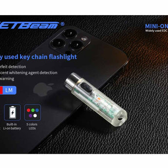 Jetbeam Mini One SC Rechargeable LED Keylight - 400 Lumens - Uses Built-in Li-ion Battery Pack