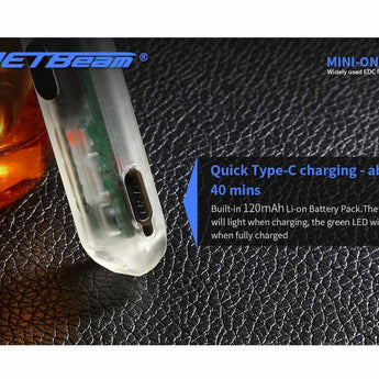 Jetbeam Mini One SC Rechargeable LED Keylight - 400 Lumens - Uses Built-in Li-ion Battery Pack