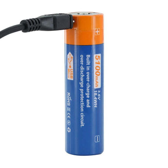 Jetbeam RRT-M2S White Laser Tactical Flashlight - 480 Lumens - Includes 1 x 5100mAh 21700