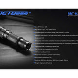 Jetbeam RRT-M2S White Laser Tactical Flashlight - 480 Lumens - Includes 1 x 5100mAh 21700