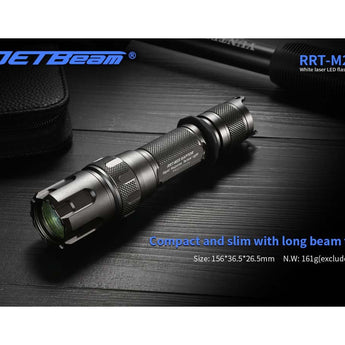 Jetbeam RRT-M2S White Laser Tactical Flashlight - 480 Lumens - Includes 1 x 5100mAh 21700