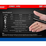 JETBeam SE-A02 Everyday Carry Flashlight - CREE XP-G LED - 280 Lumens - Uses 2 x AAAs