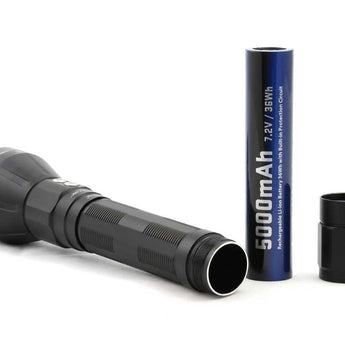 Jetbeam SSR50 Rechargeable LED Search Light - CREE XHP70.2 P2 1C - 3650 Lumens - Includes 7.2V 5000mAh Built-In Battery Pack