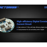 Jetbeam SSR50 Rechargeable LED Search Light - CREE XHP70.2 P2 1C - 3650 Lumens - Includes 7.2V 5000mAh Built-In Battery Pack