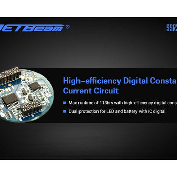 Jetbeam SSR50 Rechargeable LED Search Light - CREE XHP70.2 P2 1C - 3650 Lumens - Includes 7.2V 5000mAh Built-In Battery Pack