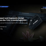 JETBeam T10L USB-C Rechargeable LED Weapon Light with Red or Green Laser - CREE XP-L HI - 680 Lumens - 655nm - Uses Built-in 400mAh Li-Poly Battery Pack