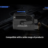 JETBeam T10L USB-C Rechargeable LED Weapon Light with Red or Green Laser - CREE XP-L HI - 680 Lumens - 655nm - Uses Built-in 400mAh Li-Poly Battery Pack