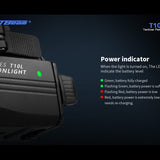 JETBeam T10L USB-C Rechargeable LED Weapon Light with Red or Green Laser - CREE XP-L HI - 680 Lumens - 655nm - Uses Built-in 400mAh Li-Poly Battery Pack