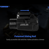 JETBeam T20 Rechargeable LED Weapon Light - CREE XP-L HI - 520 Lumens - Includes 1 x 16340