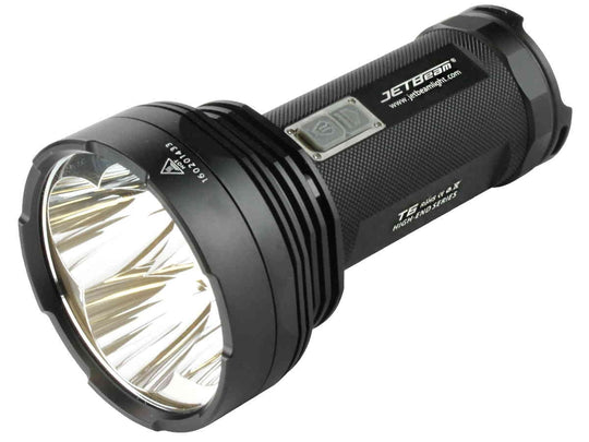 JETBeam T6 Professional Outdoor Searchlight - 4 x CREE XP-L LEDs - 4350 Lumens - Uses 4 x 18650s