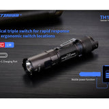 JETBeam TH10R USB-C Rechargeable LED Flashlight - CREE XHP35 - 2000 Lumens - Includes 1 x 18650