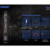 JETBeam TH10R USB-C Rechargeable LED Flashlight - CREE XHP35 - 2000 Lumens - Includes 1 x 18650