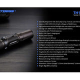 JETBeam TH10R USB-C Rechargeable LED Flashlight - CREE XHP35 - 2000 Lumens - Includes 1 x 18650