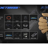 JETBeam TH15 Tactical Rechargeable Flashlight - CREE XHP35 E2 - 1300 Lumens - Uses 1 x 18650 (included) or 2 x CR123A