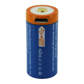 JETBeam 18350 1100mAh 3.6V Protected Lithium Ion (Li-ion) Button Top Battery
