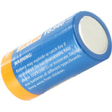 JETBeam JR160 16340 700mAh 3.7V Protected Lithium Ion (Li-ion) Button Top Battery with Micro USB Charging Port