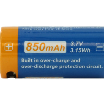 JETBeam JR160 16340 700mAh 3.7V Protected Lithium Ion (Li-ion) Button Top Battery with Micro USB Charging Port