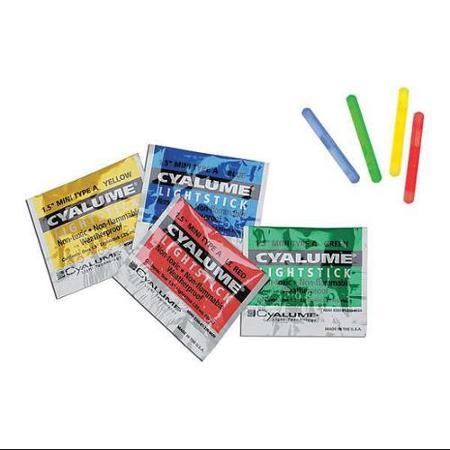 Cyalume 1.5 Inch Mini ChemLights (Case of 50) - Green, Yellow, or Blue