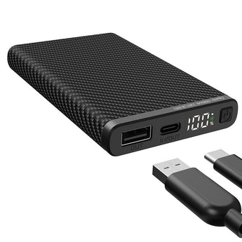 Klarus K5 10000mAh Waterproof Power Bank - Dual USB Ports - Carbon Fiber Build with Digital Screen
