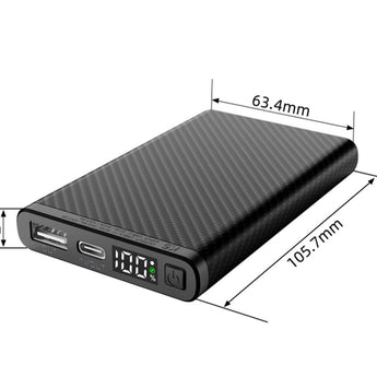 Klarus K5 10000mAh Waterproof Power Bank - Dual USB Ports - Carbon Fiber Build with Digital Screen