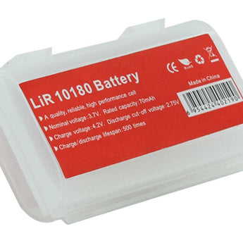 Klarus INR 10180 80mAh 3.7V Unprotected Lithium Manganese Nickel (LiNiMnCoO2) Button Top Battery