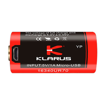 Klarus UR70 16340 - Side Shot