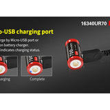 Klarus UR70 16340 - Charging Slide