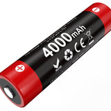 Klarus 18GT-40 18650 4000mAh 3.6V 10A Protected Lithium Ion (Li-ion) Button Top Battery