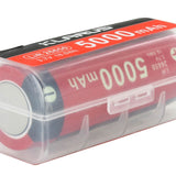 Klarus 26650 5000mAh 3.7V Protected Lithium Ion (Li-ion) Button Top Battery - Plastic Box